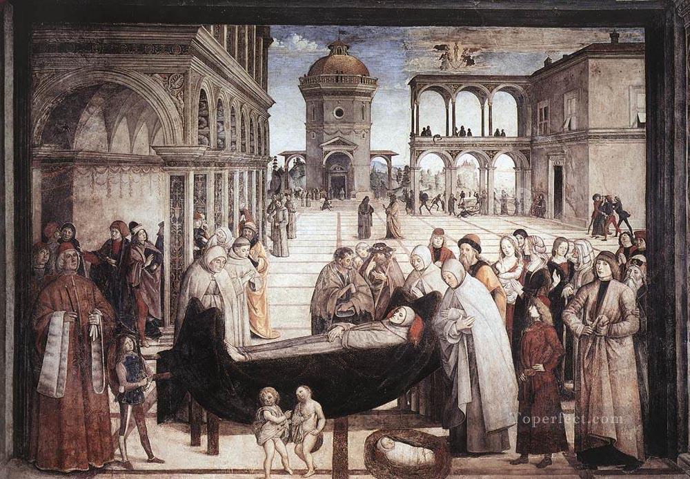 Death Of St Bernadine Renaissance Pinturicchio Oil Paintings
